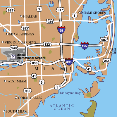 Miami Area Map